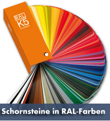 Edelstahlschornsteine in RAL Farben