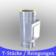 Edelstahlschornsteine 0,5 mm doppelwandig und Schornstein Zubehör