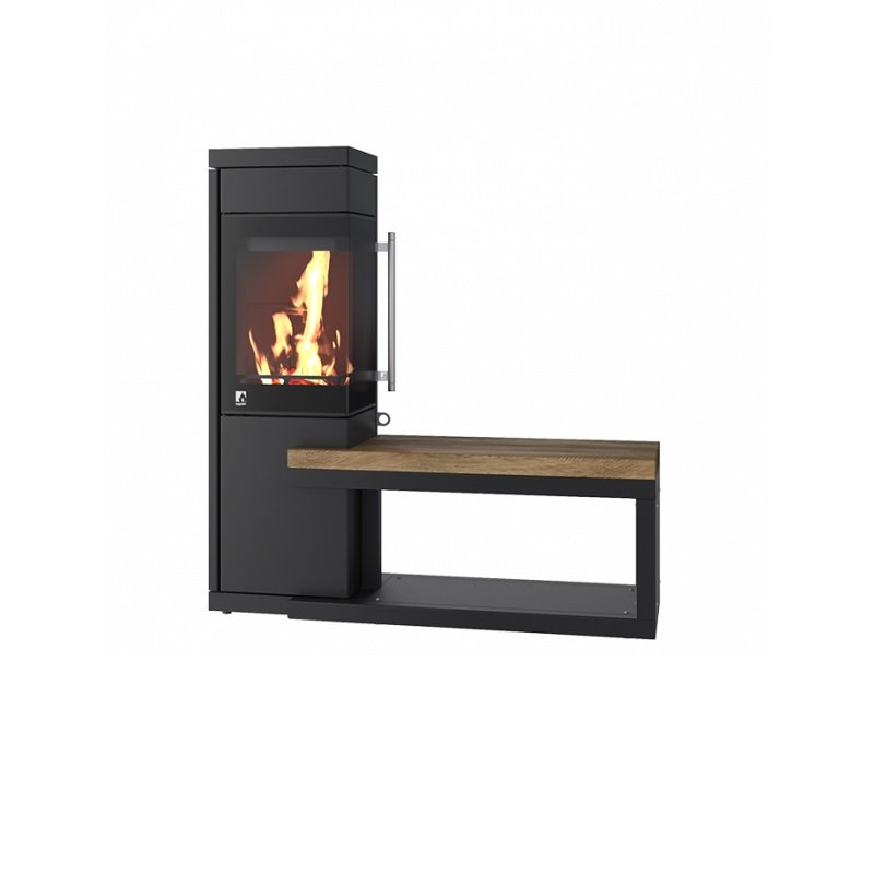 Drooff Kaminofen Livera2M erweiterbar mit Sitzbank