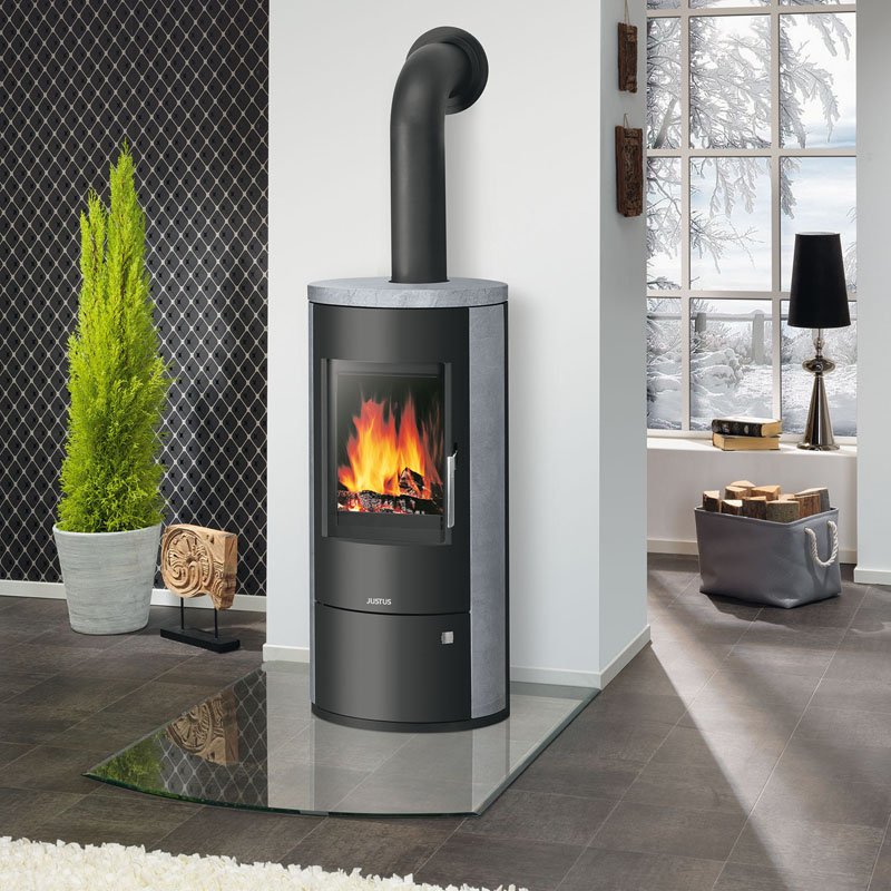 Justus Kaminofen mit Speckstein, Sandstein, Stahl u.v.m.