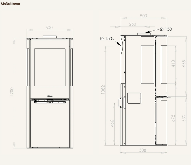 Aduro Hybridofen Aduro H3 Lux - Holz & Pellets