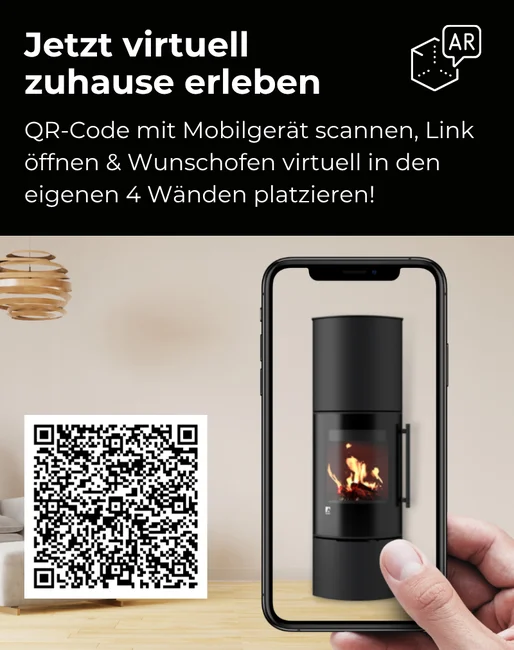 Kaminofen Drooff Andalo 3 L schwarzer Stahl DIBT-Zulassung