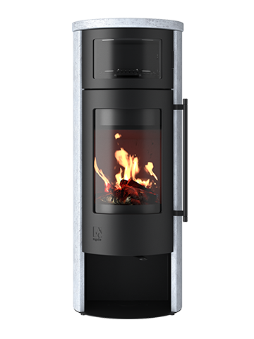 Kaminofen Drooff Aprica 2 Cook 4,3 kW NatStone ohne Holzfachtür Raumluftunabhängig (RLU)