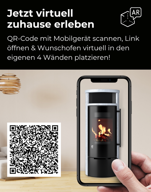 Kaminofen Drooff Aprica 2 Plus Trend NatStone mit Holzfachtür und Glasdekor mit Teefachblende Stahl Raumluftunabhängig (RLU)