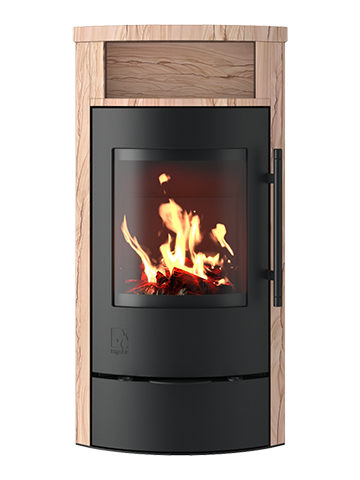 Kaminofen Drooff Arola 2 SandStone mit Holzfachtür Raumluftunabhängig (RLU)