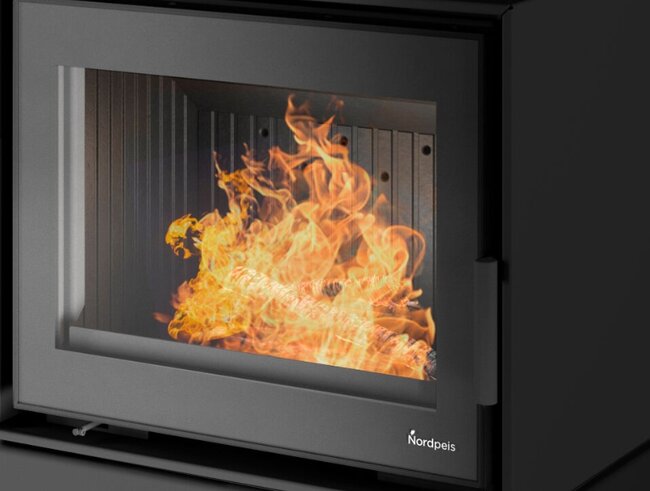 Nordpeis Kaminofen Sintra Cube dunkle Thermotte