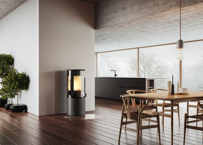 Nordpeis Kaminofen Origo Exclusive dunkel Thermotte