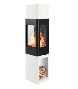 Nordpeis Kaminofen YoU Colorado White High dunkel Thermotte