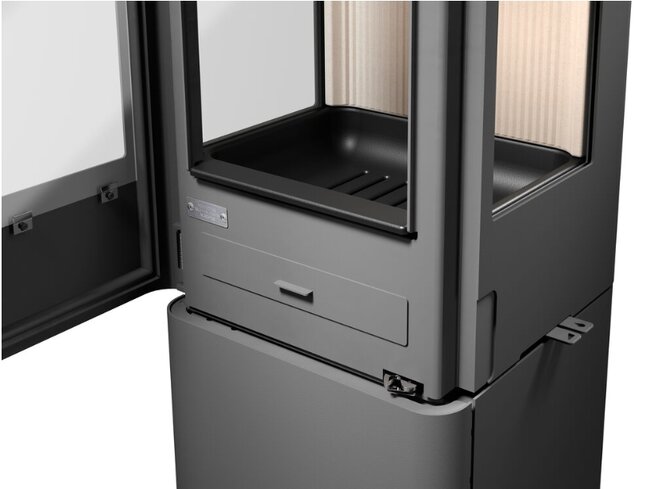 Nordpeis Kaminofen YoU Steel High dunkel Thermotte