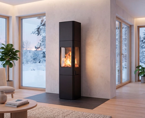 Nordpeis Kaminofen YoU Steel High dunkel Thermotte
