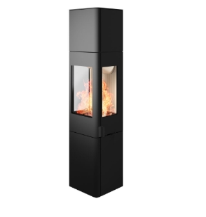 Nordpeis Kaminofen YoU Steel High helle Thermotte
