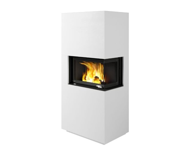 Kaminbausatz Nordpeis Monaco A High rechts dunkle Thermotte