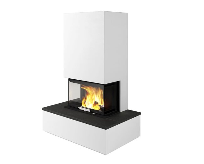 Kaminbausatz Nordpeis Monaco Bench dunkle Thermotte