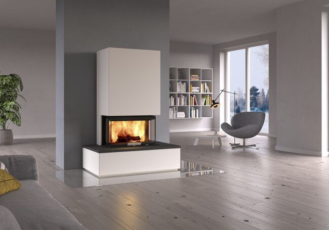 Kaminbausatz Nordpeis Monaco Bench dunkle Thermotte