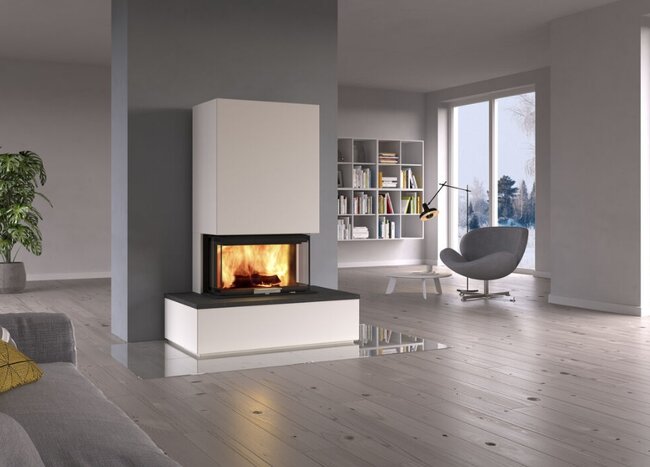 Kaminbausatz Nordpeis Monaco Bench helle Thermotte