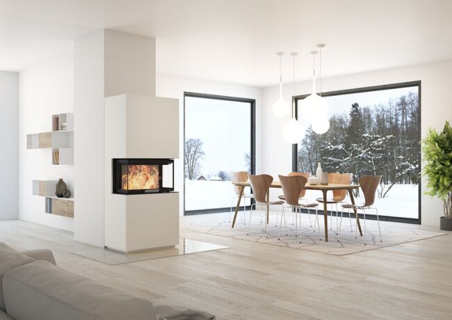 Kaminbausatz Nordpeis Monaco High dunkle Thermotte