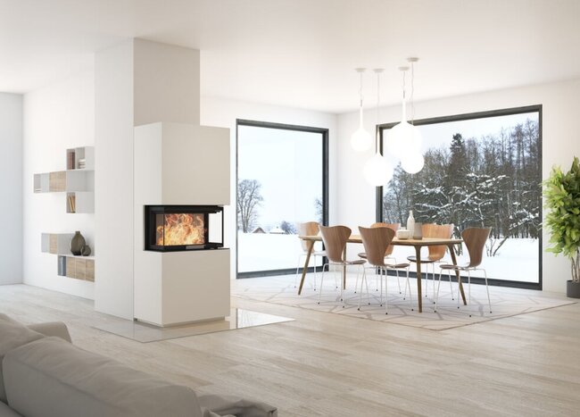 Kaminbausatz Nordpeis Monaco High helle Thermotte
