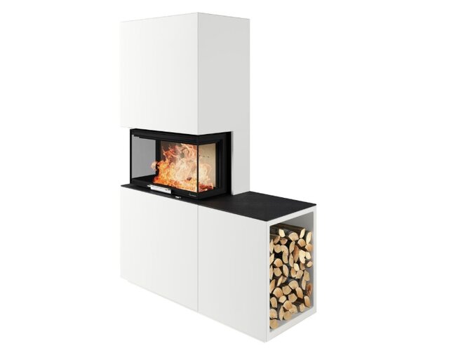 Kaminbausatz Nordpeis Monaco High helle Thermotte