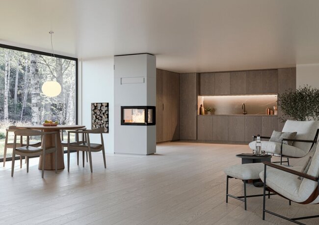 Kaminbausatz Nordpeis Genève P High helle Thermotte
