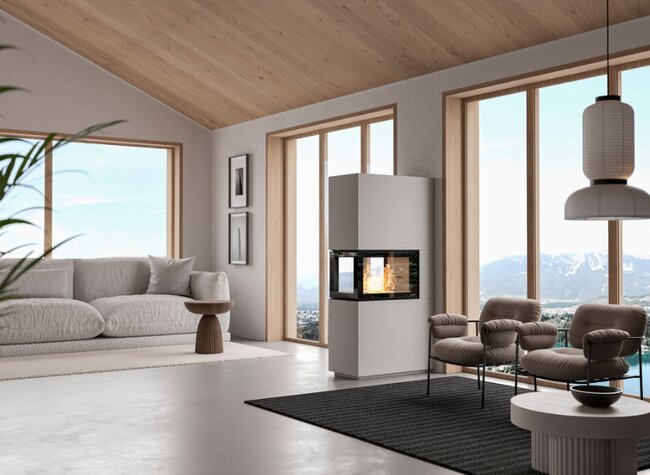Kaminbausatz Nordpeis Genève P dunkle Thermotte