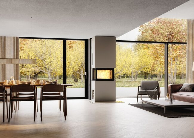 Kaminbausatz Nordpeis Genève U dunkle Thermotte