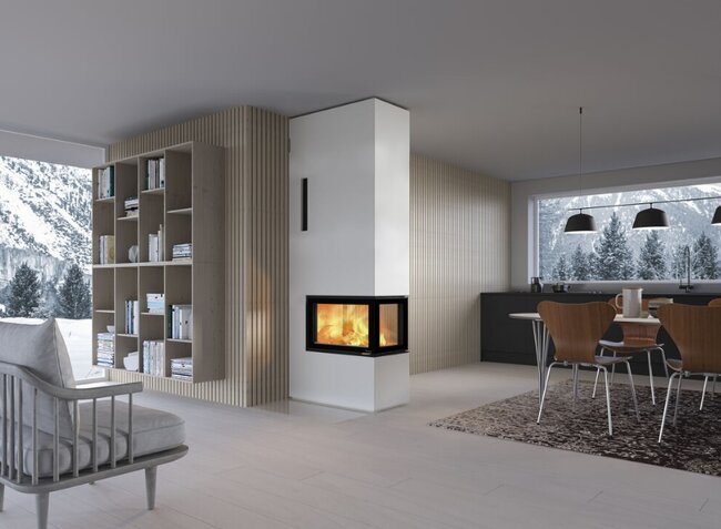 Kaminbausatz Nordpeis Davos P High helle Thermotte
