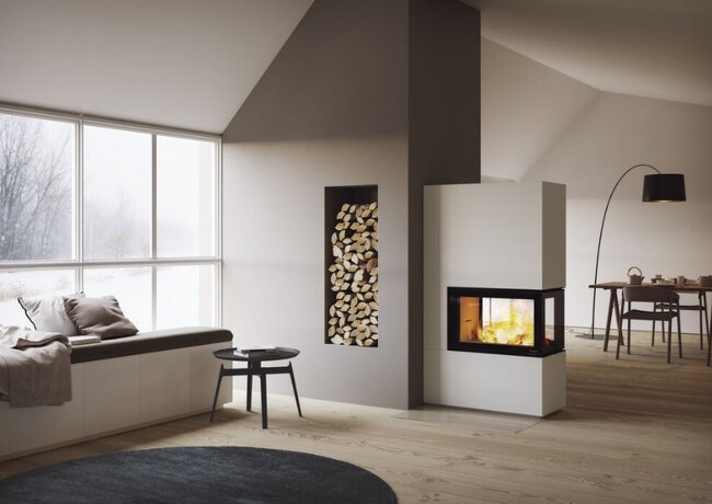 Kaminbausatz Nordpeis Davos P dunkle Thermotte