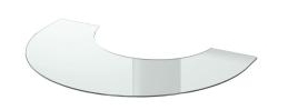 ME Pedestal Vorlegeplatte Glas klar 802804