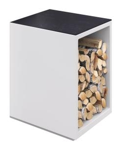 Monaco High Holzfach/Seitenbank mit Auflage schwarz 803908