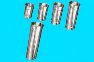 Edelstahlschornstein einwandig 0,5mm Rohr RP 1000 mm