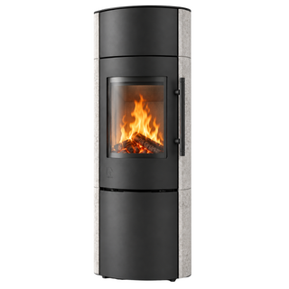 Drooff Kaminofen GARDA 2 Plus NatStone mit Fire+ Abbrandsteuerung & DROOFFolith Wärmespeicher (5 Ringe) 