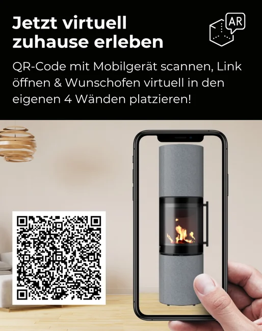 Kaminofen Drooff Brunello 2 L Stahl schwarz mit Stangengriff Raumluftunabhängig (RLU)
