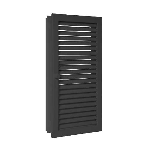 CB Warmluftgitter putzbündig schwarz 15x35, hochkant