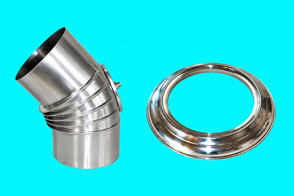 Ofenrohr Aluminium hochglanzpoliert