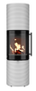 Drooff Kaminofen BRUNELLO 2 L Groove StilBeton cream/ Stangengriff mit fire+ Abbrandsteuerung