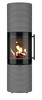 Drooff Kaminofen BRUNELLO 2 L Groove StilBeton basalt / Stangengriff