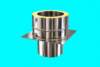 Edelstahlschornstein 1,0mm Premium Grundplatte für Kaminerhöhung 80mm