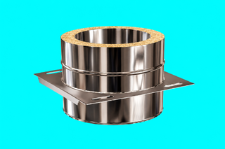 Edelstahlschornstein 1,0mm Premium Grundplatte für Zwischenstütze DW 80