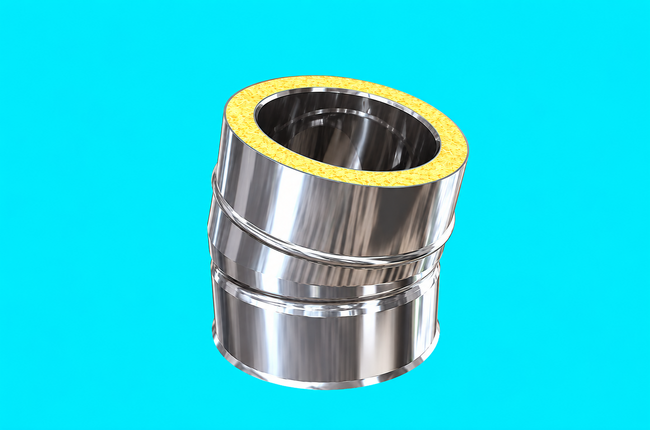 Edelstahlschornstein 0,8mm Premium Winkel 15° DW 80