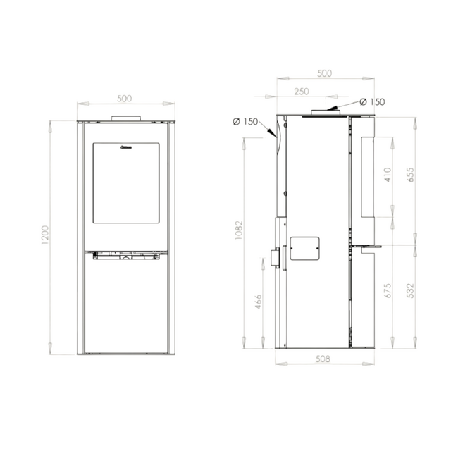 Aduro Hybridofen Aduro H2 - Holz & Pellets