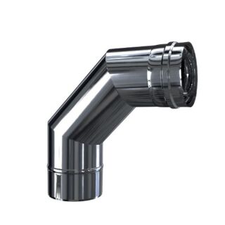 Luft Abgas System konzentrisch 90° Bogen lackiert