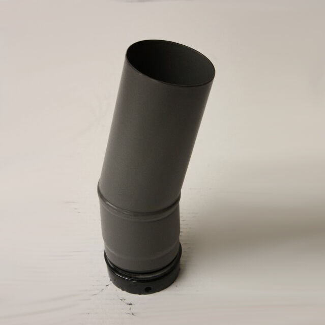 2-teiliger Pellet-Bogen geschweißt 15° DN 125 mm, gussgrau emailliert ohne Reinigungsöffnung