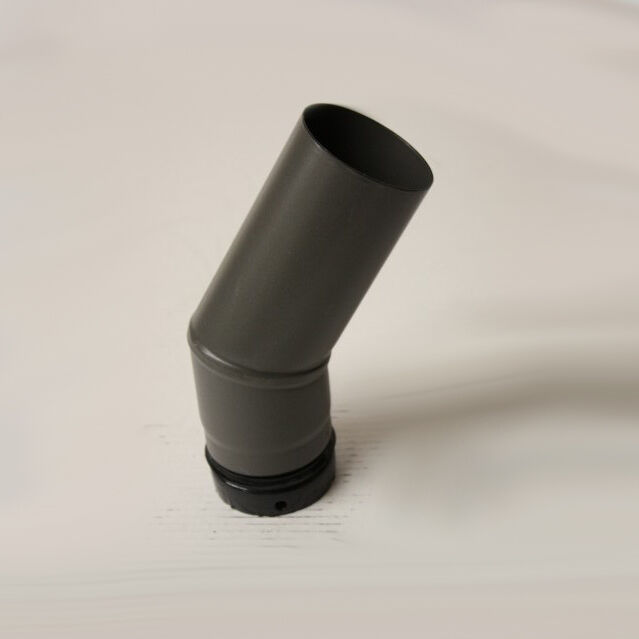 2-teiliger Pellet-Bogen geschweißt 30° DN 100 mm, gussgrau emailliert ohne Reinigungsöffnung