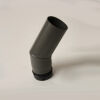 2-teiliger Pellet-Bogen geschweißt 30° DN 125 mm, gussgrau emailliert ohne Reinigungsöffnung