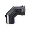 Luft Abgas System konzentrisch 90° Bogen mit Messtutzen lackiert DN 60/100