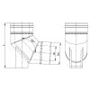 Luft Abgas System konzentrisch 93° Bogen mit Auflage DN 130/200