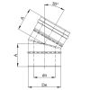 Luft Abgas System konzentrisch 30° Bogen lackiert DN 60/100