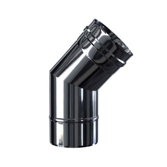 Luft Abgas System konzentrisch 45° Bogen lackiert DN 60/100