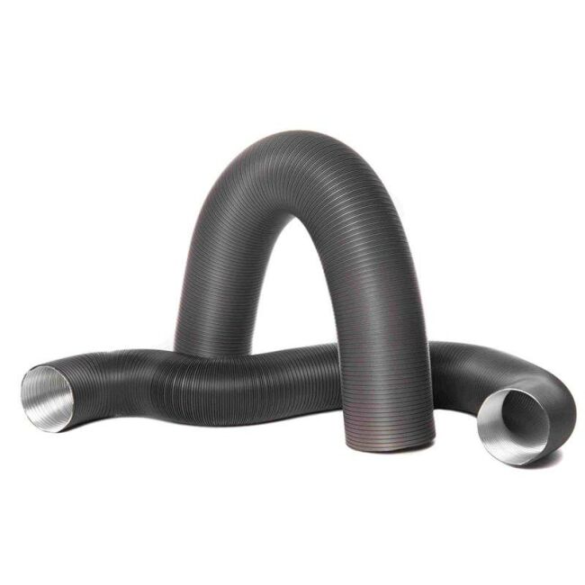 CB Aluflexrohr farbig beschichtet Isoliert Schwarz 125 mm