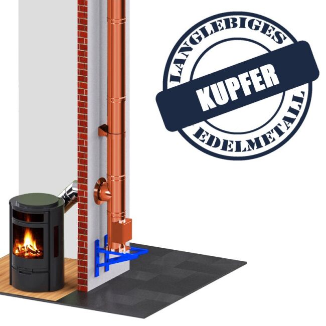 DINAK Kupferschornstein Wandkonsole K0 430 mm